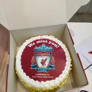 LIVERPOOL (*Price from $58.90 onward) (Size: 8 Inch (12-18 pax)) (Flavours: Vanilla) (Eggless: No) (Big Candles: 1) (Small Candles: 1)