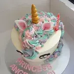 Unicorn Buttercream Cake (Size: 8" (Classic Flavour) (For 10-14 Pax)) (Flavour: Fudgy Chocolate (most popular!)) (Add-on Desserts: None) (Add-on Balloons: Unicorn Love You Balloons)