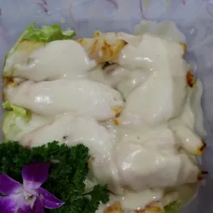 Baked/Steamed Fish in Basil Sauce 白酱烤鱼