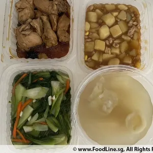 Lunch/Dinner Tingkat (5 Days, 3 Dishes + Soup OR 4 Dishes)