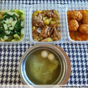 Dinner Tingkat (20 Days, 3 Dishes + Soup OR 4 Dishes)