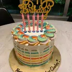 TCD07 Rainbow Twirl (Cake Size: 7 Inch) (Cake Flavours: Pandan)