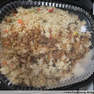 QQ Gua Zai Meat Fried Rice (Veg) <i> with Soy Meat, Char Siew and Eggs </i>