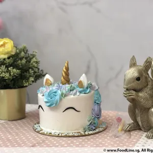 Unicorn Cake (Size: 6" - Approx. 6-8 pax (1kg)) (Flavour: Cookies & Cream)