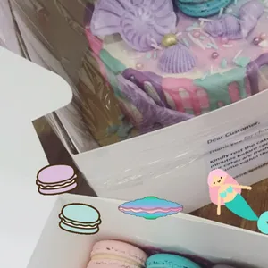 Under the Sea/Mermaid Buttercream Cake (Size: 6" (For 6-8pax)) (Cake Flavour: Fudgy Chocolate (most popular!)) (Add-on Desserts: 15 x Macarons (Buy 12 Get 3 Free))