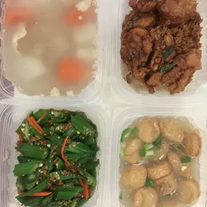 Lunch Tingkat Package (20 Days, 3 Dishes + Soup OR 4 Dishes)