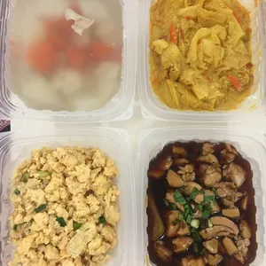 Lunch Tingkat Package (20 Days, 3 Dishes + Soup OR 4 Dishes)