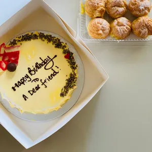 Premium Durian Cake (Size/Weight: 16cm) (Qty of small candles: 2) (Qty of large candles: 2)