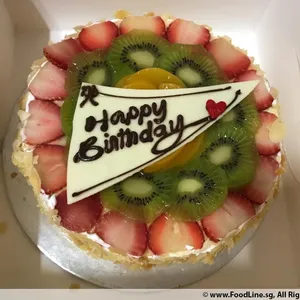 Fruit Flan (Size: 16cm) (Qty of Big Candles: 1) (Qty of Small Candles: 1)