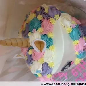 Unicorn Buttercream Cake (Size: 8" (Classic Flavour) (For 10-14 Pax)) (Flavour: Fudgy Chocolate (most popular!)) (Add-on Desserts: None) (Add-on Balloons: None)