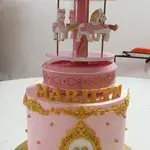 Carousel Buttercream Cake (Size: 6" (For 6-8pax)) (Cake Flavour: Vanilla Bean) (Add-on Desserts: None)