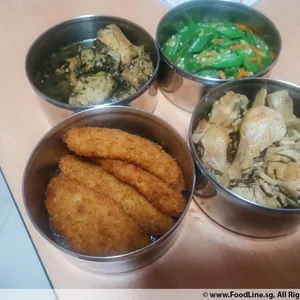Dinner Tingkat (20 Days, 3 Dishes + Soup OR 4 Dishes)