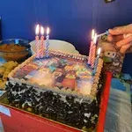 MINECRAFT FAMILY (Size: 8 Inch  (12-18 pax)) (Flavours: Chocolate) (Eggless: No) (Big Candles: 5) (Small Candles: 5)
