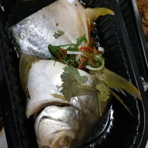 Steamed Golden Pomfret In Superior Soya Sauce
