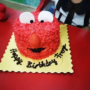 Elmo Cake (Size: 6" - Approx. 6-8 pax (1kg)) (Flavour: Chocolate)