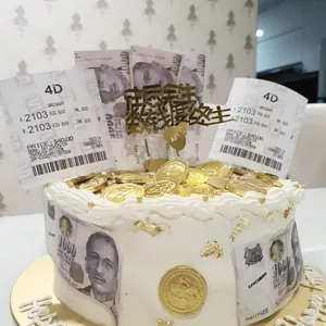 4D Money Pulling Cake (Size: 8" - Approx. 10-15 pax (1 kg)) (Flavour: Cookies & Cream)