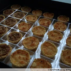 1x Quiches - Lorraine & Mushroom (30 pcs) $34.00  per  Platter  