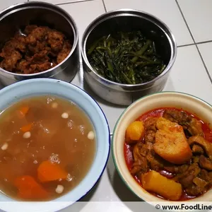 5 Days Tingkat Trial (3 Dishes + 1 Soup)