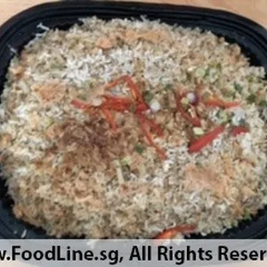 Garlic fried rice with Chicken Floss & Spring onion