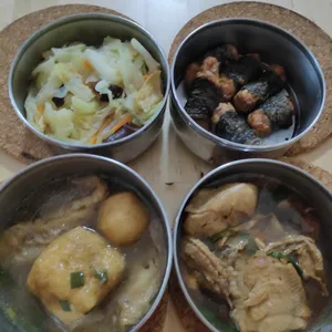 Dinner Tingkat (20 Days, 3 Dishes + Soup OR 4 Dishes)