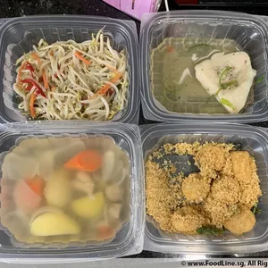 For First Time Customers: Special 3 Days Trial Lunch Tingkat Package (3 Dishes + Soup OR 4 Dishes)