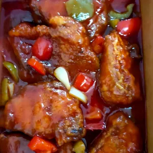 Fried Garoupa Steak with Sweet & Sour Sauce