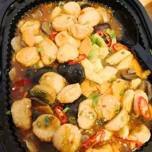 Braised Vegetable Medley (V) <i> with egg tofu, young corn and mushroom </i>