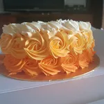 Rosette (Size: 7 Inch (7-10 pax)) (Flavours: Vanilla) (Eggless: No) (Big Candles: 4) (Small Candles: 4)