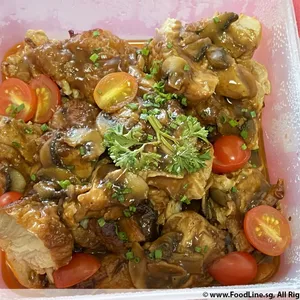 Oven Roasted Rosemary Chicken Mushroom Brown Sauce