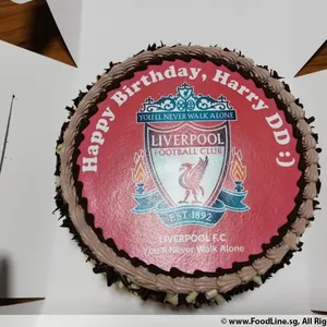 LIVERPOOL (*Price from $58.90 onward) (Size: 8 Inch (12-18 pax)) (Flavours: Chocolate) (Eggless: No) (Big Candles: 3) (Small Candles: 7)