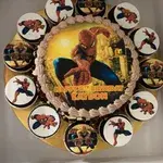 Spiderman Hero (Size: Classic (7 Inch Cake + 12 Cupcakes)) (Eggless?: No) (Big Candles: 1) (Small Candles: 8)