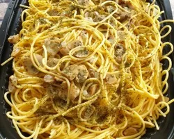 Spaghetti Carbonara with Mushroom (香菇白汁意大利粉) | Customer Photo | Empire Food Catering Pte Ltd