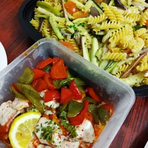 Fusilli Siciliana with Aubergin & Zucchini (v)