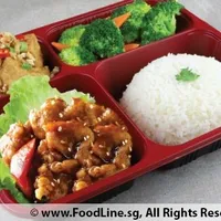 Click to see 1104【素】Vegetarian Sesame Oil Chicken Set 麻油鸡丁套餐