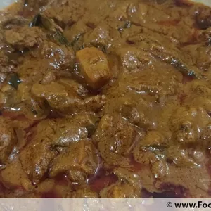 Masala Mutton (Mutton Cube cook in Rich Gravy w Indian Spices)