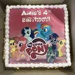 LITTLE PONY (Size: 8 Inch (12-18 pax)) (Flavours: Strawberry) (Eggless: Yes) (Big Candles: 4) (Small Candles: 4)