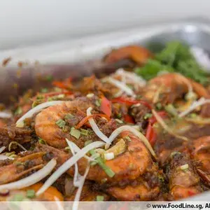 沙嗲虾 Fried Prawn w/ Satay Sauce (New)