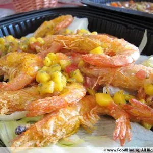 Deep Fried Tiger Prawn with Mango Salsa