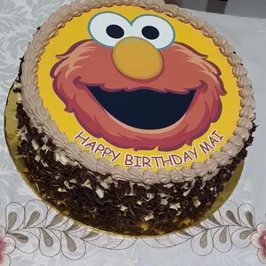 Elmo (Size: 10 Inch (20-28 pax)) (Flavours: Chocolate) (Eggless: No) (Big Candles: 2) (Small Candles: 5)