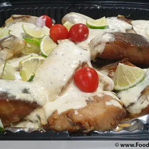 Baked Seabass Fillet with Lemon Caper sauce