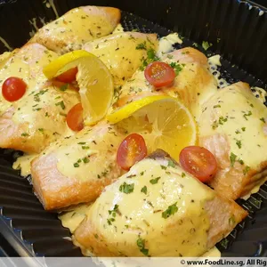 Baked Salmon with Lemon Dill Sauce