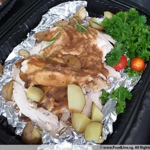 Sliced Roasted Turkey Breast with Chef’s Speciality Gravy sauce