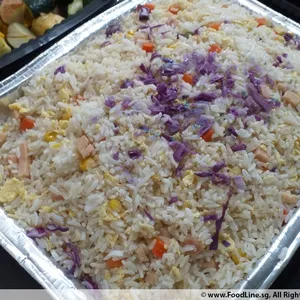 Christmas Fried Rice with Diced Turkey