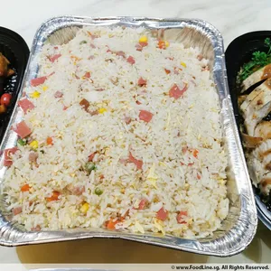 Christmas Fried Rice with Diced Turkey