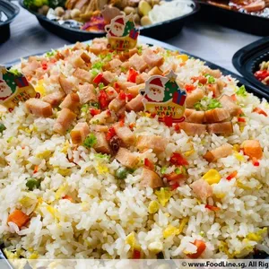 Christmas Fried Rice with Diced Honey Ham
