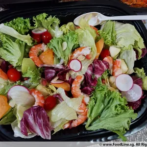 Classic Prawn Ceviche with Minty Rainbow Fruits Salad and Strawberry Vinaigrette
