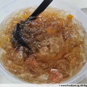 Chilled Sea Coconut with Fruit Cocktail