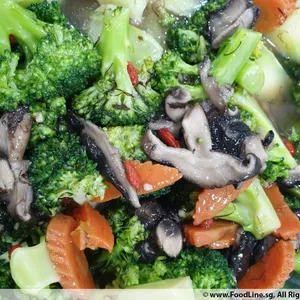 Fa Cai Broccoli w Mushroom 	发财冬茹西兰花