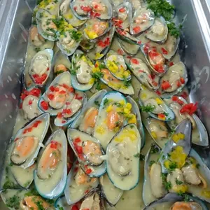 Mussel on Shell with Lemon Butter Sauce