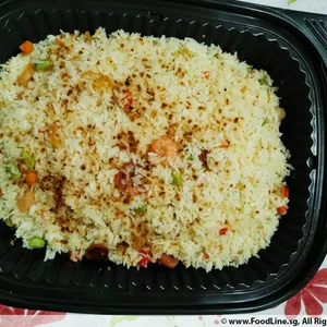 Fragrant Garlic Fried Rice with Double Seafood 蒜香海鲜炒饭